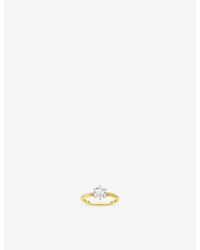 Thomas Sabo - Solitaire Brilliant-Cut Zirconia 18Ct-Plated Sterling Ring - Lyst