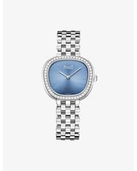 Piaget - Sixtie Stainless-Steel And 0.52Ct Brilliant-Cut Diamond Quartz Watch 29Mm - Lyst