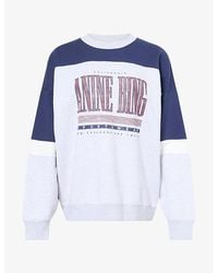 Anine Bing - Miles Relaxed-Fit Cotton-Jersey Sweatshirt - Lyst