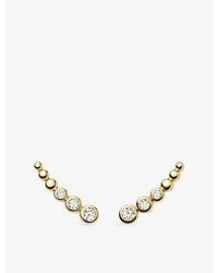 Missoma - Tennis Climber 18Ct Plated Brass And Cubic Zirconia Stud Earrings - Lyst