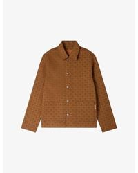 Sandro - Collared Square-Cross Denim Jacket - Lyst
