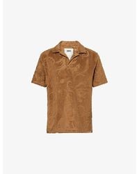 Oas - Devore Pattern Cotton-Blend Polo Shirt - Lyst