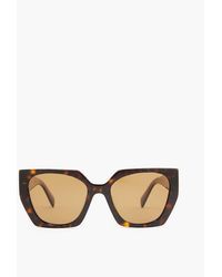 Prada - Pr 15ws Rectangle-frame Tortoiseshell-effect Acetate Sunglasses - Lyst