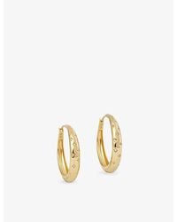 Astley Clarke - Maxi Tiny Star 18Ct- Plated Sterling- And Lab-Grown-Sapphire Hoop Earrings - Lyst
