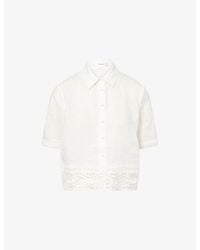 FRAME - The Heirloom Lace Woven Shirt - Lyst