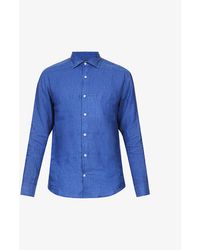 Frescobol Carioca - Antonio Regular-fit Cutaway-collar Linen Shirt X - Lyst
