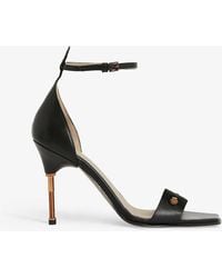 AllSaints - Betty Screw-heel Leather Heeled Sandals - Lyst