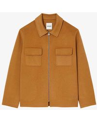 Sandro - Chest-pocket Zip-fastened Wool-blend Jacket X - Lyst