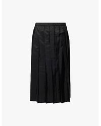 Simone Rocha - Pleated Elasticated-Waist Woven Kilt - Lyst