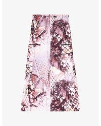 DIESEL - O-diamy Graphic-print Low-rise Woven Maxi Skirt - Lyst