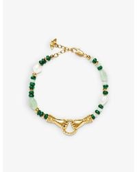 Missoma - Harris Reed X In Good Hands Recycled 18ct Yellow-gold Plated Brass, Quartz, Calcite, Aventurine And Pearl Bracelet - Lyst