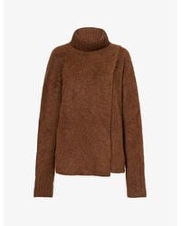 Uma Wang - High-Neck Knitted Alpaca And Wool-Blend Jumper - Lyst