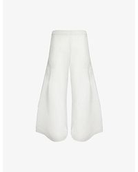Pleats Please Issey Miyake - Pleated Wide-leg Knitted Trousers - Lyst