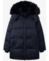 The White Company Quilted Padded Shell Coat - Blue