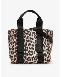 Ganni - Print Recycled-polyester Tote Bag - Lyst