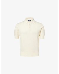 Drake's - Short-Sleeve Linen And Cotton-Blend Polo Shirt - Lyst