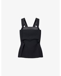KHAITE - Yasmina Boned Woven Top - Lyst