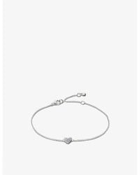 Monica Vinader - Heart Sterling- And 1.41Ct Lab-Grown Diamond Chain Bracelet - Lyst