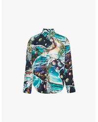 Martine Rose - Space Classic Graphic-Print Regular-Fit Woven Shirt - Lyst