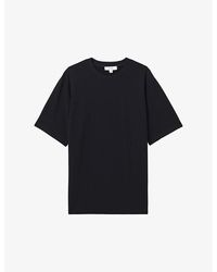 Reiss - Wick Textured Stretch-Woven T-Shirt - Lyst