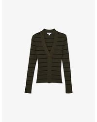 Reiss - Lauralee Stripe Ribbed Knitted Top - Lyst