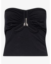 Rick Owens - Alannah Cut-Out Jersey Bustier Top - Lyst
