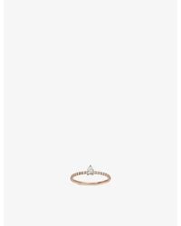Cartier - Étincelle De 18ct Rose-gold And 0.26ct Brilliant- And Pear-cut Diamond Ring - Lyst
