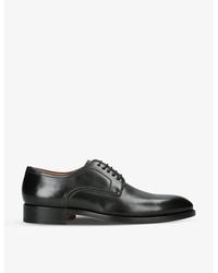 Magnanni - Branded Tonal-Stitching Leather Derby Shoes - Lyst