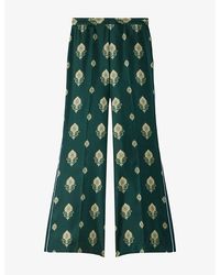 Sandro - Floaty Paisley-Print Woven Trousers - Lyst