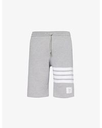 Thom Browne - Four-bar Regular-fit Cotton-jersey Shorts X - Lyst