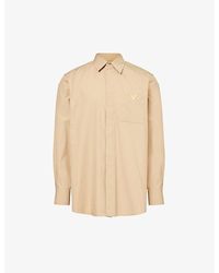 Valentino - Branded-hardware Patch-pocket Regular-fit Cotton Shirt - Lyst