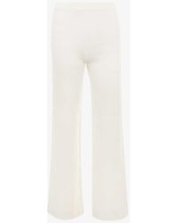 House Of Cb - Vanna Flared-hem Knitted Trousers - Lyst