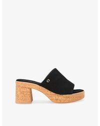 Carvela Kurt Geiger - Genova Block-Heel Suede Sandals - Lyst