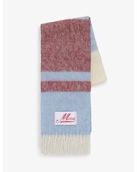 Marni - Striped Brand-tab Alpaca And Wool-blend Scarf - Lyst