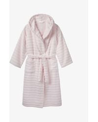 The White Company - Ribbed Hooded Cotton-towelling Bathrobe - Lyst