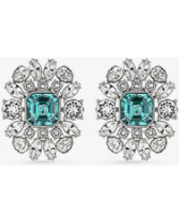 Gucci - Interlocking G Crystal-embellished Brass Clip-on Earrings - Lyst