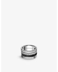 Boucheron - Quatre 18Ct- With 0.49Ct Pavé-Set Round Diamond And Pvd Ring - Lyst