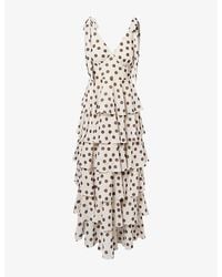 Pretty Lavish - Fiore Tie Ruffle Woven Maxi Dress - Lyst