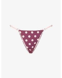 HYPHEN - Polka-Dot Tangy Bikini Bottoms - Lyst