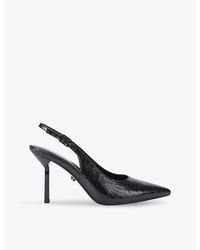 Carvela Kurt Geiger - Passion Croc-Effect Faux-Leather Slingback Courts - Lyst