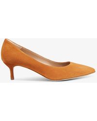 LK Bennett - Audrey Pointed-toe Suede-leather Courts - Lyst