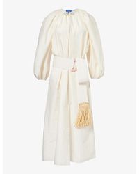 Nackiyé - Grand Bazaar Pleated Cotton-blend Maxi Dress - Lyst