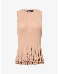 Ashlyn - Greer Sheer Crew-Neck Woven Top - Lyst