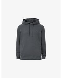 AllSaints - Raven Logo-Embroidered Regular-Fit Cotton Hoody - Lyst