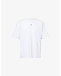 GYMSHARK - Power Logo-Print Cotton-Blend T-Shirt - Lyst