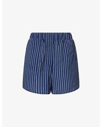 Frankie Shop - Lui Striped Woven Shorts - Lyst