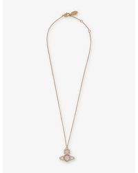 Vivienne Westwood - Norabelle Brass And Cubic Zirconia Necklace - Lyst