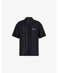Represent - Embroidered&Nbsp;Semi-Sheer Cotton Bowling Shirt - Lyst
