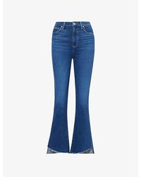 PAIGE - Claudine Ankle-Flare High-Rise Stretch-Denim Jeans - Lyst