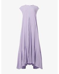 eem - Round Neck Kaftan With Pleated Panels - Lyst